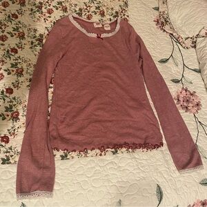 Levi’s dry goods | red & white stripped long sleeve shirt |